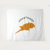 Cypriotische vlag Bosbouw Wandkleed (Voorkant (horizontaal))