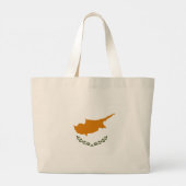 Cypriotische vlag grote tote bag (Achterkant)
