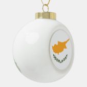 Cypriotische vlag keramische bal ornament (Links)