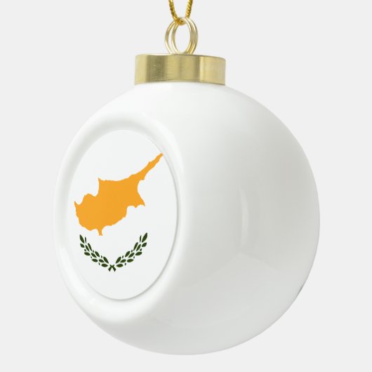 Cypriotische vlag keramische bal ornament (Rechts)