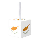 Cypriotische vlag kubus ornament (Achter hoekig)