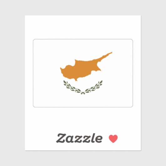 Cypriotische vlag sticker (Vel)