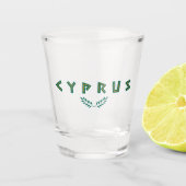 cypros tekst Cypriotische landensymbool griekse na Shot Glas (Voorkant)
