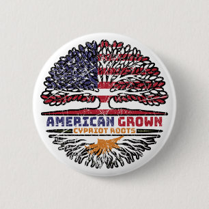 Cyprus Cyprus Cypriote Amerikaans-Amerikaanse Vere Ronde Button 5,7 Cm