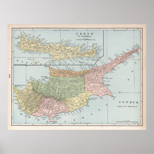 Cyprus en Kreta (1901) Poster (Voorkant)