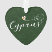 Cyprus Flag Heart, Cyprus Ornament (achterkant)