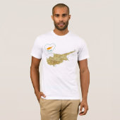 Cyprus Flag Heart en Map T-Shirt (Voorkant volledig)