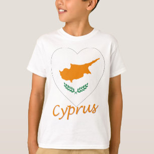 Cyprus Flag Heart T-shirt