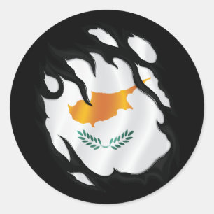Cyprus Gekopieerde vlag Ronde Sticker
