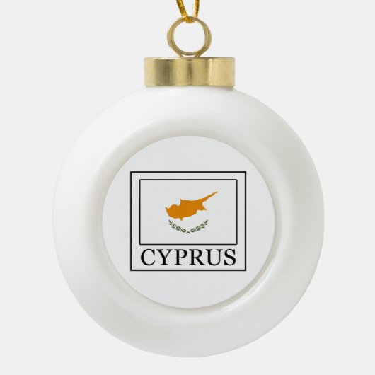 Cyprus Keramische Bal Ornament (Voorkant)