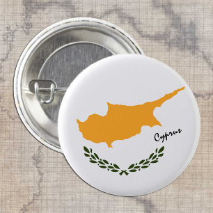 Cyprus-knop, patriottische mode Cyprus vlag Ronde Button 3,2 Cm