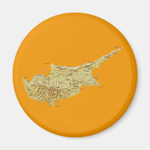 Cyprus Map Magnet Magneet