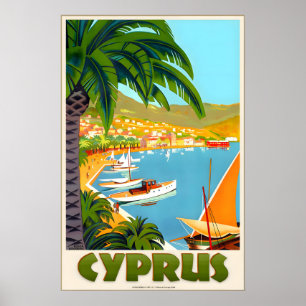 Cyprus Midden-Oosten Mediterraan Reisposter Poster
