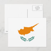Cyprus - Nationale vlag van Cyprus Briefkaart (Voorkant / Achterkant)