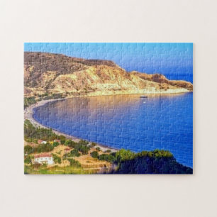 Cyprus Pissouri Bay Panoramisch Uitzicht Fotografi Legpuzzel
