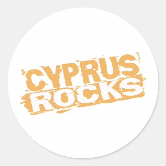 Cyprus Rocks Ronde Sticker (Voorkant)