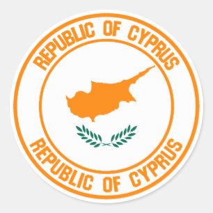 Cyprus Round Emblem Ronde Sticker