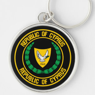 Cyprus Round Emblem Sleutelhanger