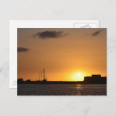 Cyprus Sunset Paphos Castle Briefkaart (Voorkant / Achterkant)