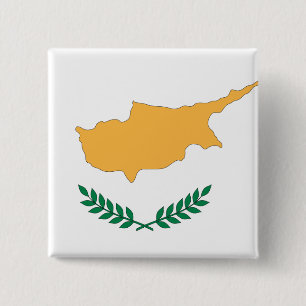 Cyprus Vierkante Button 5,1 Cm
