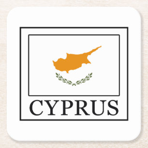 Cyprus Vierkante Kartonnen Onderzetter