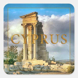 Cyprus Vierkante Sticker