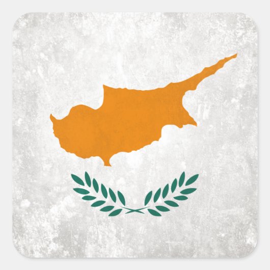 Cyprus Vierkante Sticker (Voorkant)