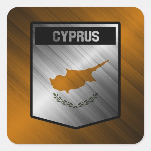 Cyprus Vierkante Sticker (Voorkant)