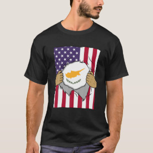 Cyprus vlag bloed in me thuispride Cypriotische ti T-shirt