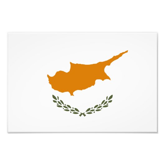 Cyprus Vlag Foto Afdruk (Voorkant)