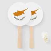 Cyprus Vlag Handwaaier (Voorkant en achterkant)