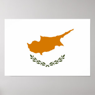 Cyprus Vlag Poster