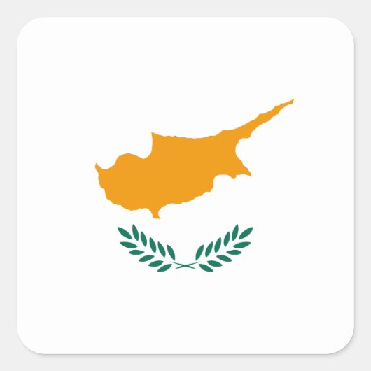 Cyprus Vlag Sticker (Voorkant)