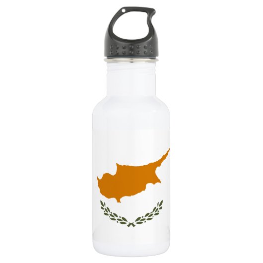 Cyprus Vlag Waterfles (Voorkant)