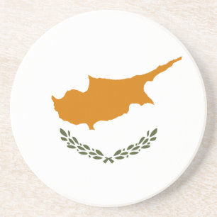 Cyprus Vlag Zandsteen Onderzetter