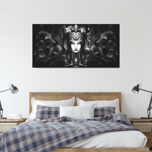 Cyria Queen of the Dark Realm Canvas Print (Insitu (Slaapkamer))