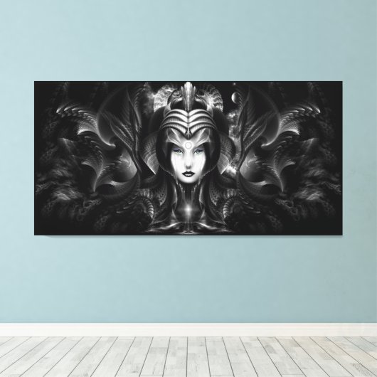 Cyria Queen of the Dark Realm Canvas Print (Insitu (Houten vloer))