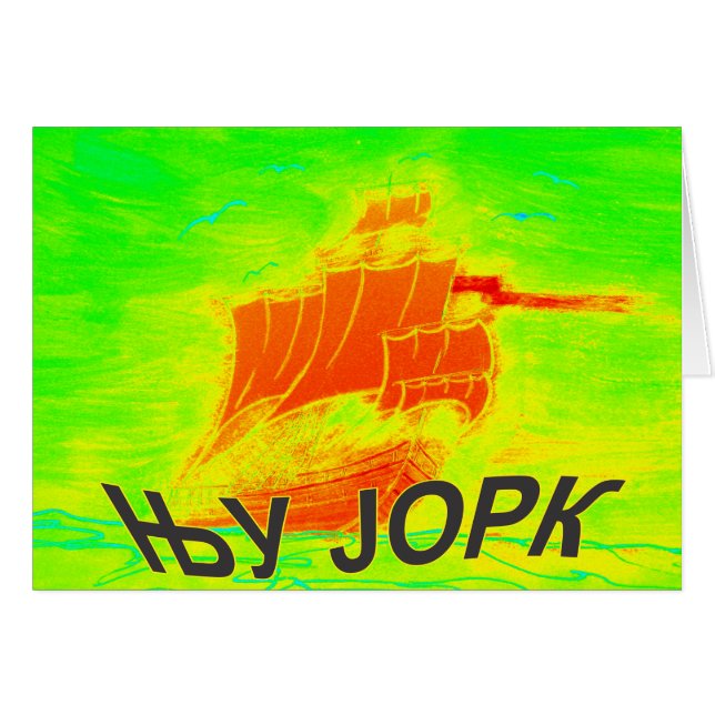 Cyrillisch New York (Voorkant Horizontaal)