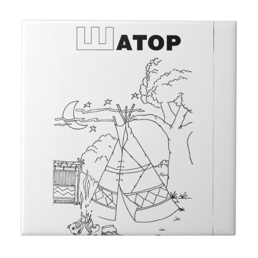 cyrillistische servische tent tegeltje (Voorkant)