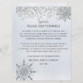 Cyrstal Snowflakes Wedding Basket Sign (Voorkant / Achterkant)