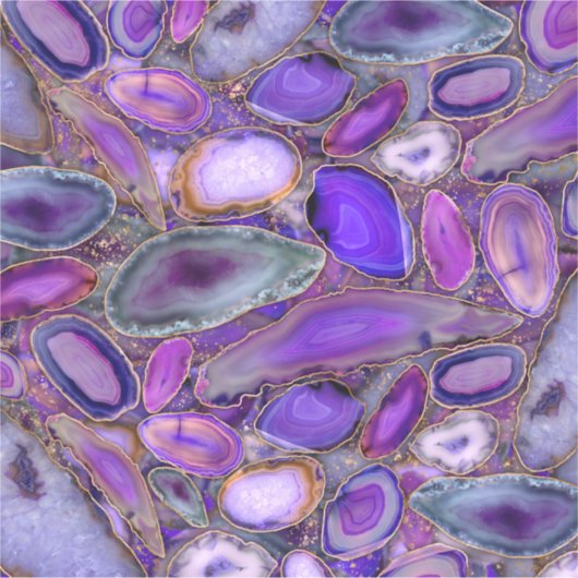 Cystal pattern - Purple and Violet Sticker (Voorkant)