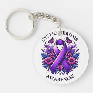 Cystic fibrosis Awareness Ribbon Sleutelhanger