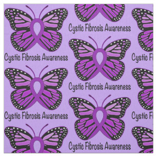 Cystic fibrosis Butterfly Awareness Ribbon Stof