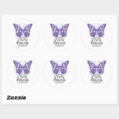 Cystic Fibrosis Butterfly Ronde Sticker (Vel)