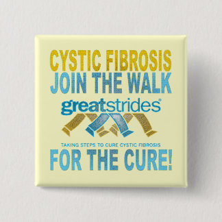 CYSTIC FIBROSIS PIN-ON-BUTTON VIERKANTE BUTTON 5,1 CM
