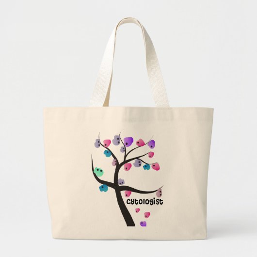 Cytoloog geeft unieke structuur met celontwerp grote tote bag (Voorkant)
