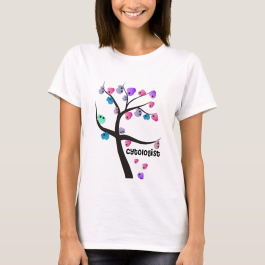 Cytoloog geeft unieke structuur met celontwerp t-shirt (Voorkant)