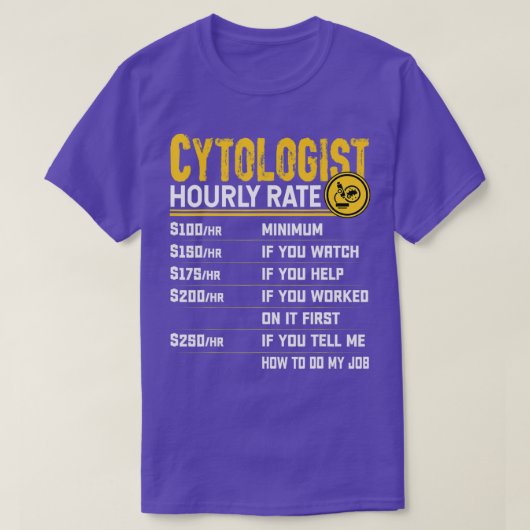 Cytoloog-microbioloog-microbioloog-microscopieuur T-shirt (Design voorkant)