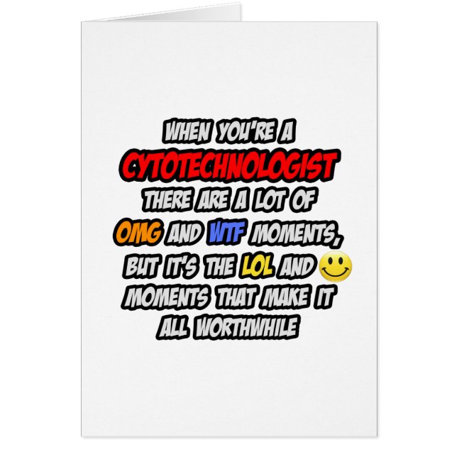 Cytotechnologue. OMG WTF (Devant)