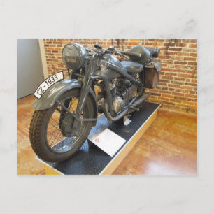 CZ-1935 Militaire  motorfiets Briefkaart